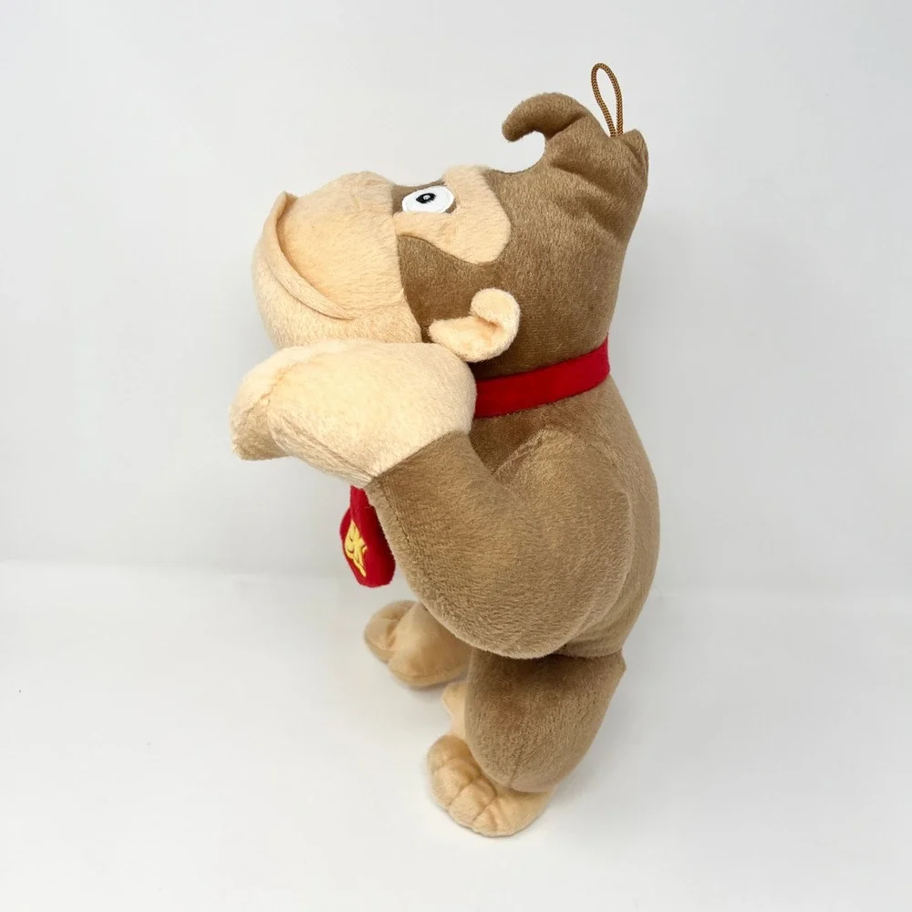 Nintendo Donkey Kong Plush Super Mario Stuffed Animal Brown 2024 Red Tie DK Logo